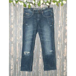 Converse One Star Crosby Tom Boy Ladies Blue Jeans Size 10 Distressed Studded